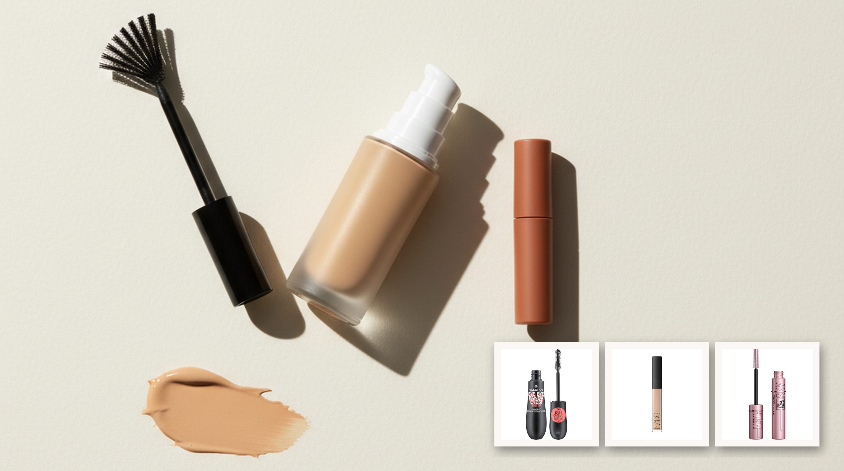 Best makeup products on Reddit — editorial flatlay of top picks